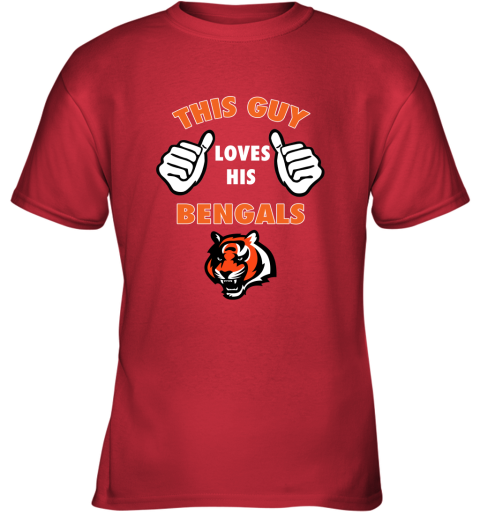 This Guy Loves His Cincinnati Bengals NFL Women's V-Neck T-Shirt 