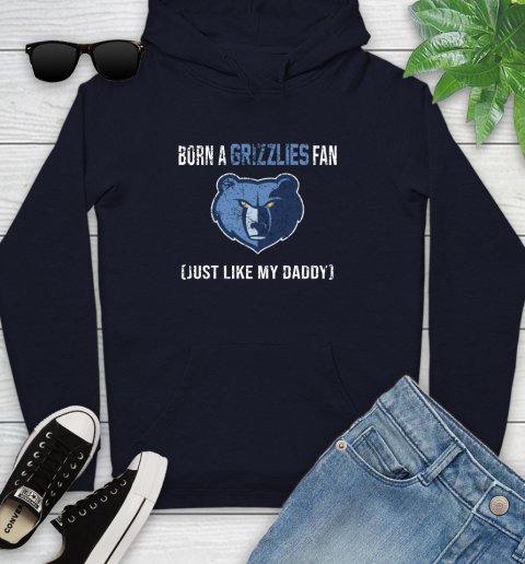 NBA Memphis Grizzlies Loyal Fan Just Like My Daddy Basketball Shirt Youth Hoodie 3