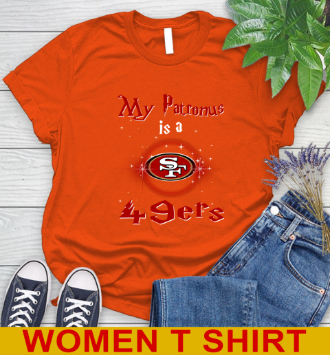 NFL Football Harry Potter My Patronus Is A San Francisco 49ers Women's T-Shirt 3