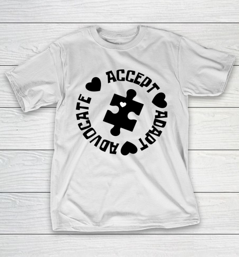 Autism Awareness T shirt Accept Adapt Advocate Essential T-Shirt