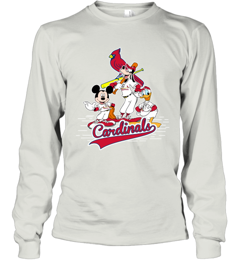 MLB St.Louis Cardinals Mickey Mouse Donald Duck Goofy Baseball T