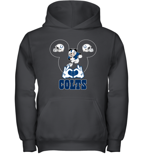 I Love The Colts Mickey Mouse Indianapolis Colts Youth Hoodie