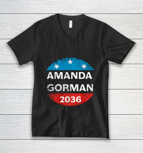 Amanda Gorman Shirt 2036 Inauguration 2021 Poet Poem Funny Retro V-Neck T-Shirt