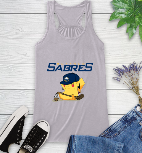 NHL Pikachu Hockey Sports Buffalo Sabres Racerback Tank 5