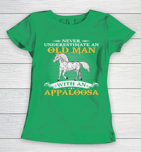 Father gift shirt Mens Never Underestimate An Old Man With An Appaloosa Horse Funny T Shirt Women's T-Shirt 5