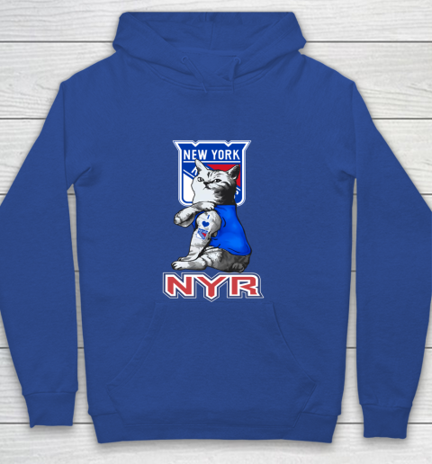 NHL My Cat Loves New York Rangers Hockey Youth Hoodie 6