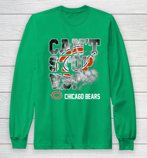 NFL Chicago Bears Can't Stop Vs Long Sleeve T-Shirt 4