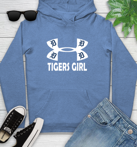 MLB Detroit Tigers Girl Under Armour Baseball Sports Youth Hoodie 13