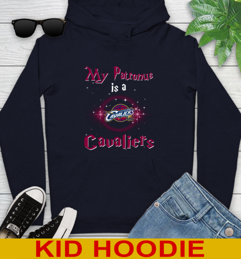 NBA Basketball Harry Potter My Patronus Is A Cleveland Cavaliers Youth Hoodie 3