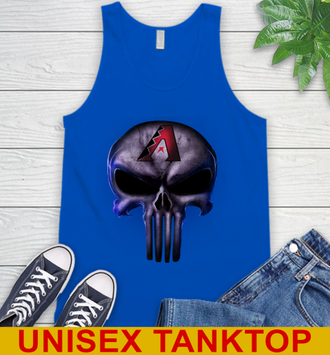 Arizona Diamondbacks MLB Baseball Punisher Skull Sports Tank Top 4