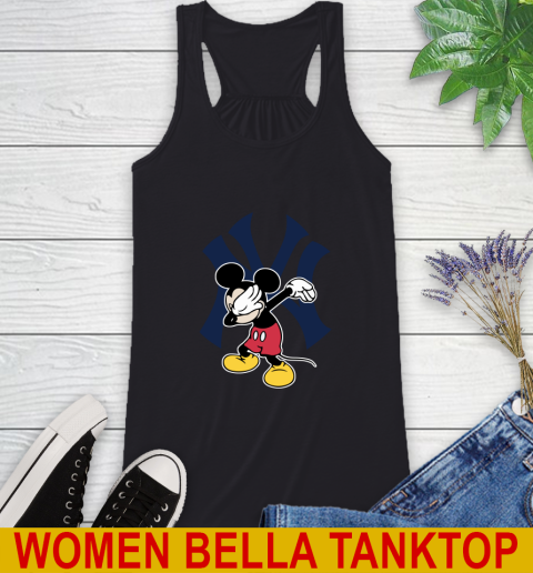 New York Yankees MLB Baseball Dabbing Mickey Disney Sports Racerback Tank 2