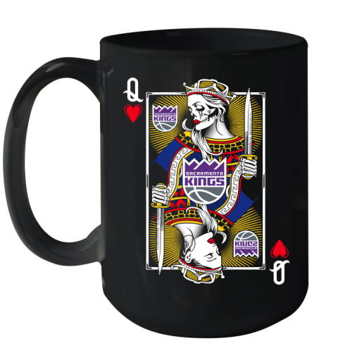 NBA Basketball Sacramento Kings The Queen Of Hearts Card Shirt Ceramic Mug 15oz