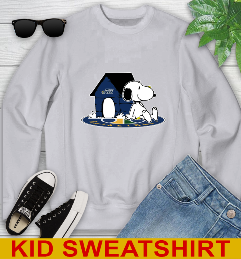NBA Basketball Utah Jazz Snoopy The Peanuts Movie Shirt Youth Sweatshirt 4