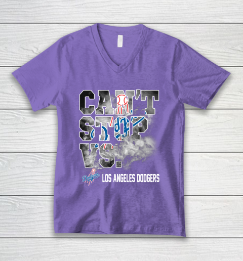 MLB Los Angeles Dodgers Baseball Can't Stop Vs Dodgers V-Neck T-Shirt 8