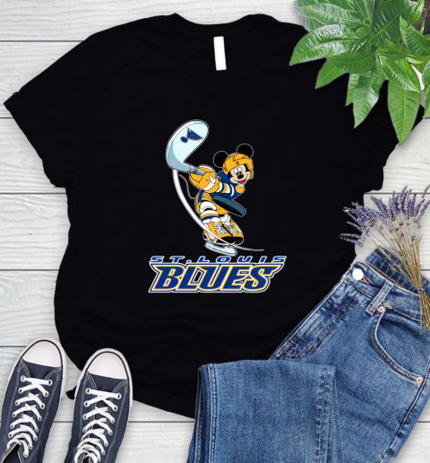 NHL Hockey St.Louis Blues Cheerful Mickey Mouse Shirt Women's T-Shirt