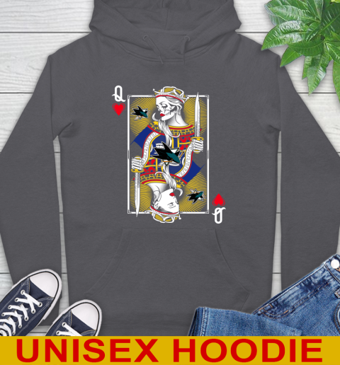 NHL Hockey San Jose Sharks The Queen Of Hearts Card Shirt Hoodie 8 NHL Hockey San Jose Sharks The Queen Of Hearts Card Shirt Hoodie - Image 8