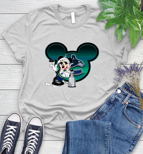 NHL Vancouver Canucks Stanley Cup Mickey Mouse Disney Hockey T Shirt Women's T-Shirt