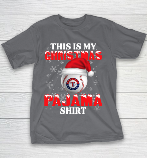 Texas Rangers This Is My Christmas Pajama Shirt MLB Youth T-Shirt - Image 6