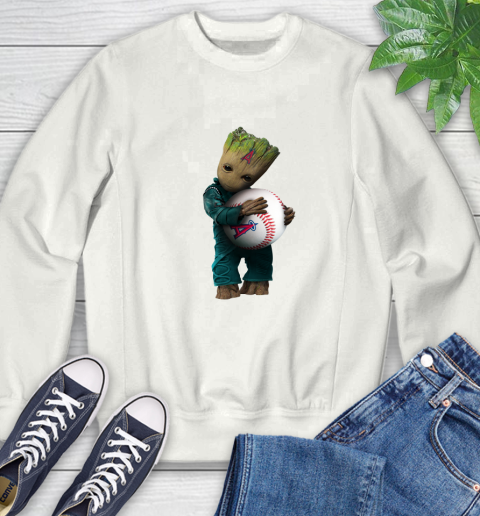 MLB Groot Guardians Of The Galaxy Baseball Sports Los Angeles Angels Sweatshirt