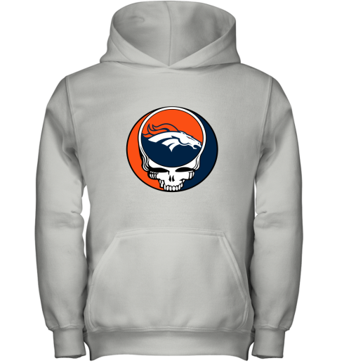NFL Team Denver Broncos x Grateful Dead Logo Band Youth Hoodie