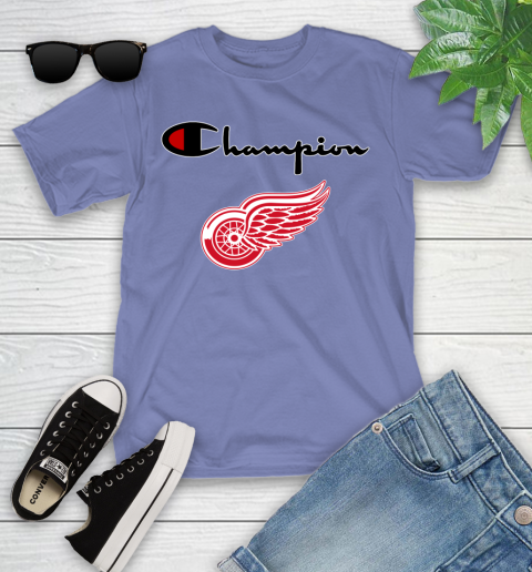 NHL Hockey Detroit Red Wings Champion Shirt Youth T-Shirt 12