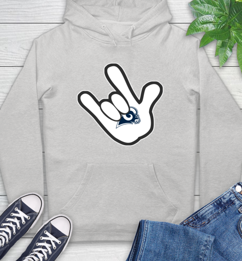 Los Angeles Rams NFL Football Mickey Rock Hand Disney Hoodie