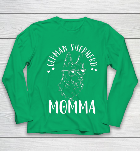 Dog Mom Shirt German Shepherd Momma Dog Mom Mama Gift Youth Long Sleeve 4
