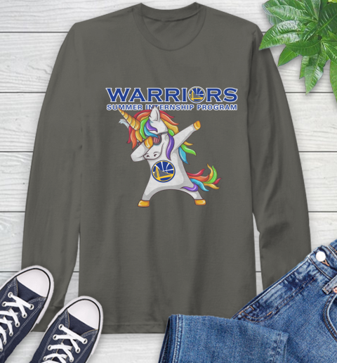 Golden State Warriors NBA Basketball Funny Unicorn Dabbing Sports Long Sleeve T-Shirt 8