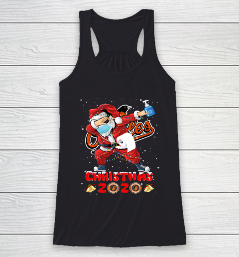 Baltimore Orioles Funny Santa Claus Dabbing Christmas 2020 MLB Racerback Tank