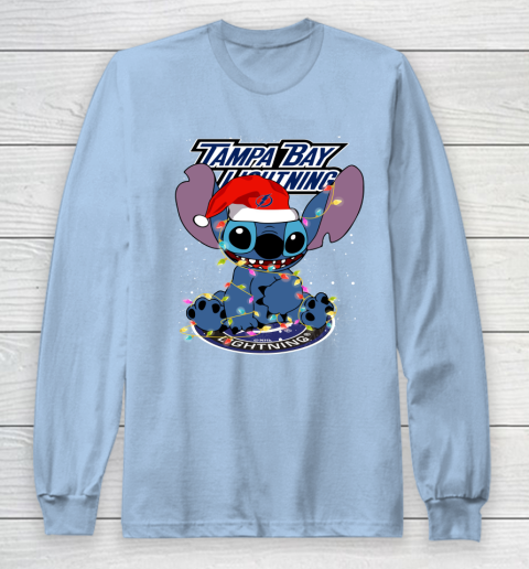 Tampa Bay Lightning NHL Hockey noel stitch Christmas Long Sleeve T-Shirt 5