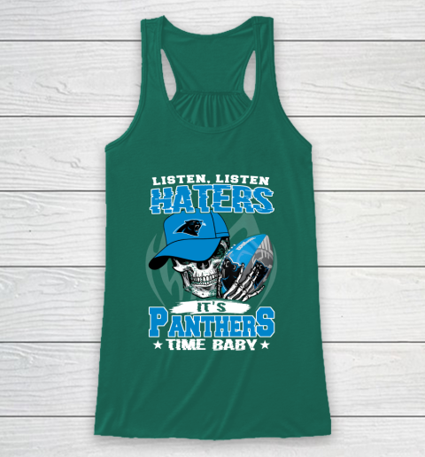 Listen Haters It is PANTHERS Time Baby NFL Racerback Tank 5