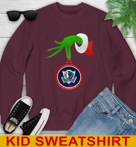 Dallas Mavericks Grinch Merry Christmas NBA Basketball Youth Sweatshirt 5