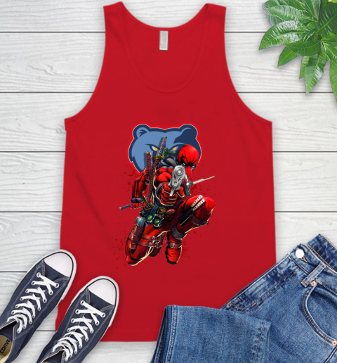 NBA Deadpool Marvel Comics Sports Basketball Memphis Grizzlies Tank Top 6