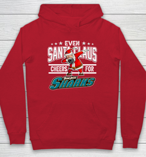 San Jose Sharks Even Santa Claus Cheers For Christmas NHL Hoodie 7