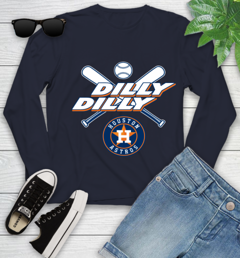 MLB Houston Astros Dilly Dilly Baseball Sports Youth Long Sleeve 3