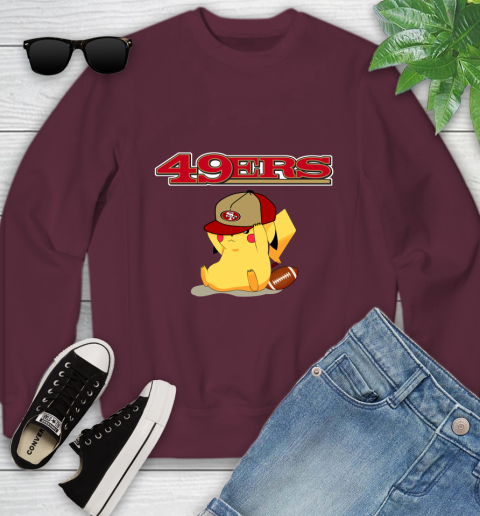NFL Pikachu Football San Francisco 49ers Youth Sweatshirt 5