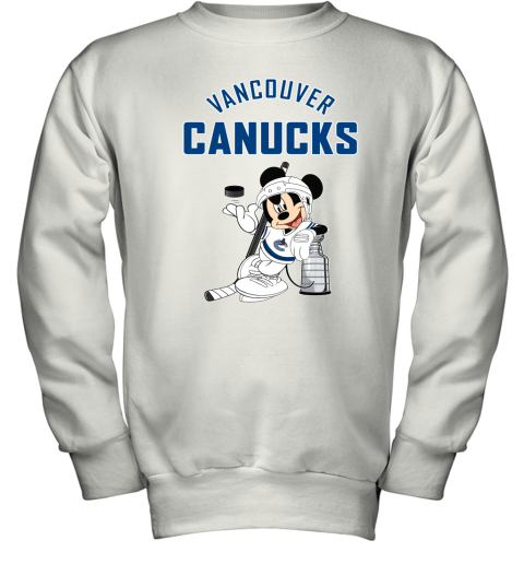 Mickey Vancouver Canucks With The Stanley Cup Hockey NHL Youth Sweatshirt