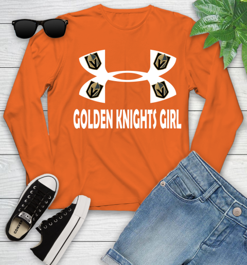 NHL Vegas Golden Knights Girl Under Armour Hockey Sports Youth Long Sleeve 3