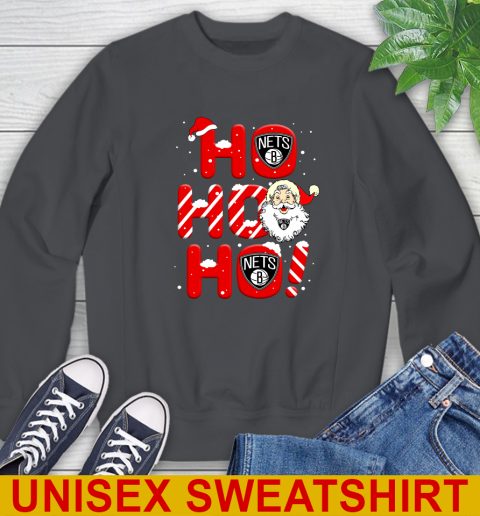 Brooklyn Nets NBA Basketball Ho Ho Ho Santa Claus Merry Christmas Shirt Sweatshirt 7