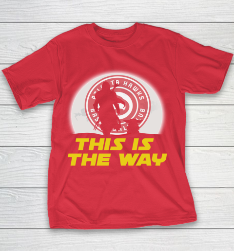 Atlanta Hawks NBA Basketball Star Wars Yoda And Mandalorian This Is The Way Youth T-Shirt 7