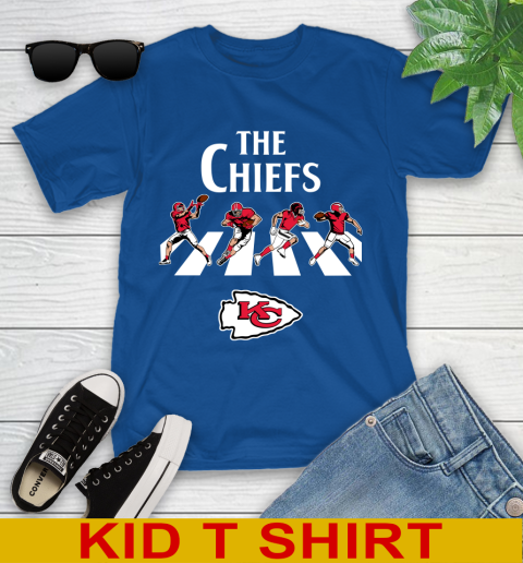 NFL Football Kansas City Chiefs The Beatles Rock Band Shirt Youth T-Shirt 10