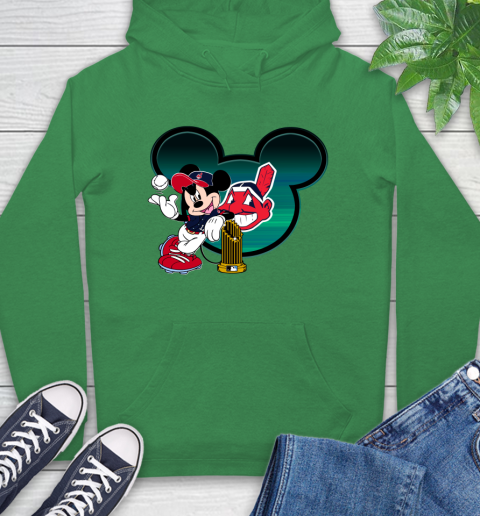 MLB Cleveland Indians The Commissioner's Trophy Mickey Mouse Disney Hoodie 8