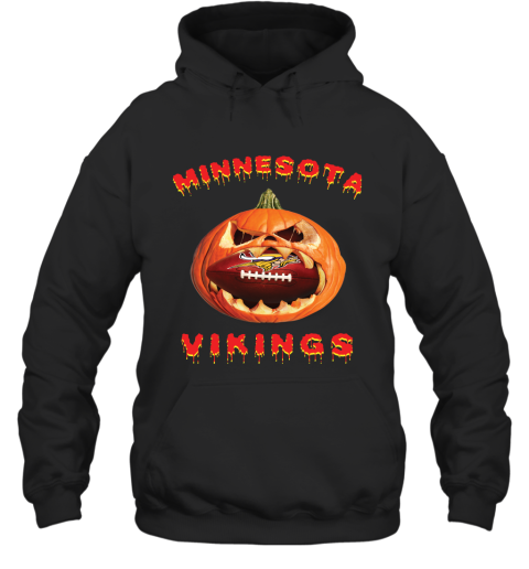 NFL Minnesota Vikings Halloween Pumpkin Football Sports NJ2A6n7PCMk hoodie 23 95 151514 front black