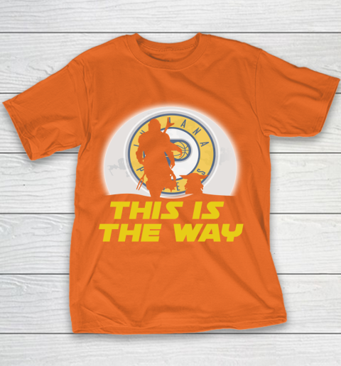 Indiana Pacers NBA Basketball Star Wars Yoda And Mandalorian This Is The Way Youth T-Shirt 4