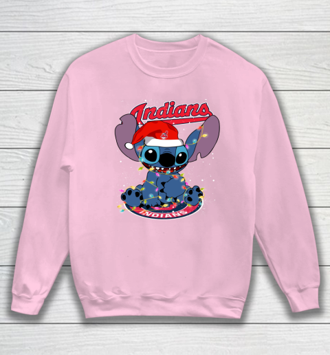 Cleveland Indians MLB noel stitch Baseball Christmas Sweatshirt 5