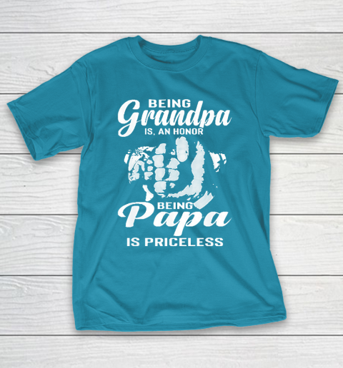 Grandpa Funny Gift Apparel  Being Grandpa Is An Honor Being Papa T-Shirt 7