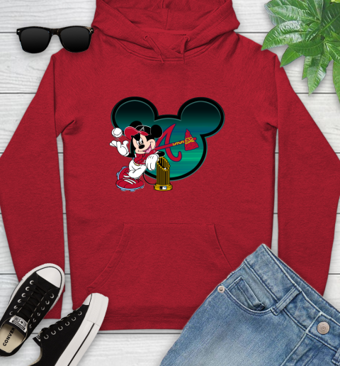 MLB Atlanta Braves The Commissioner's Trophy Mickey Mouse Disney Youth Hoodie 11