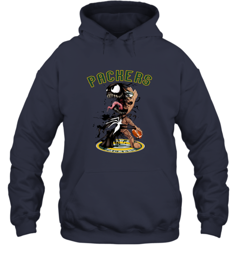 NFL Green Bay Packers Football Venom Groot Guardians Of The Galaxy YECYvGCHDwz hoodie 23 95 151514 front navy