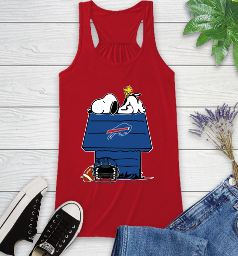 Buffalo Bills NFL Football Snoopy Woodstock The Peanuts Movie Racerback Tank 6