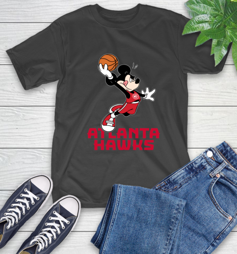 NBA Basketball Atlanta Hawks Cheerful Mickey Mouse Shirt T-Shirt